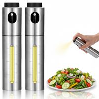 2X SPRYSKIWACZ DO OLEJU OLIWY OCTU 100ml DOZOWNIK W SPRAYU ROZPYLACZ METAL