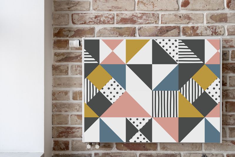 Osłona Magnetyczna GEOMETRYCZNE Kolorowe Trójkąty 80cm x 60cm zdjęcie 6
