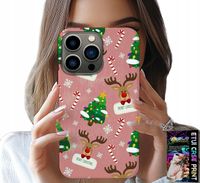 ETUI DO IPHONE 14 PRO - ŚWIĄTECZNE RENIFERY CHOINKI LASKA WZORY