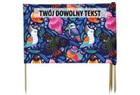 PARAWAN PLAŻOWY Kolorowe ptaki z indywidualnym napisem 5 PANELI 39.5