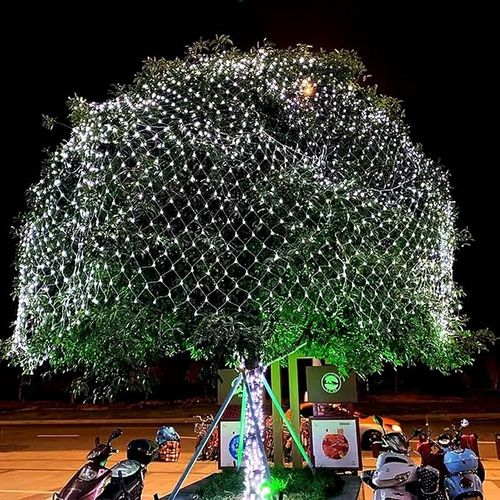 Siatka LED BIAŁA ZIMNA LAMPKI choinkowe KURTYNA 2,5x2,5m 230V na Arena.pl