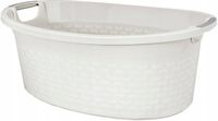 BRANQ Duża miska plastikowa na pranie 60L Wanienka 79cm biała kremowa