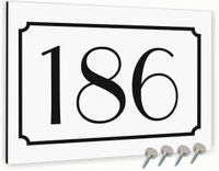 Tabliczka adresowa Aluminiowa Tablica adres domu Biała 40x30 Dowolny Napis