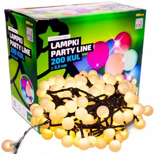 GIRLANDA ŚWIETLNA 20M LAMPKI OGRODOWE 200LED TIMER na Arena.pl