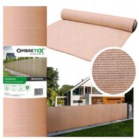 Siatka Cieniująca 1,2x50m Osłona Gruba Na Ogrodzenie Płot Beżowa 95% 200g
