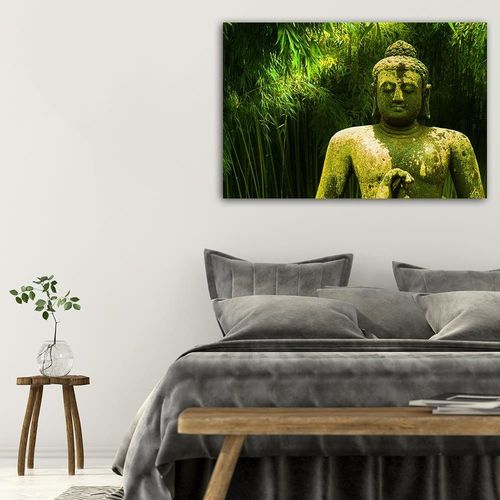 Obraz na płótnie - Canvas, Budda wśród bambusów 4 90x60 na Arena.pl