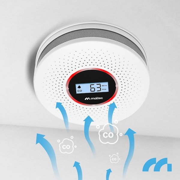 CERTYFIKOWANY CZUJNIK CZADU DYMU TLENKU WĘGLA SAFESENSOR BEZPRZEWODOWY 2w1 zdjęcie 7