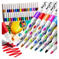 MARKERY AKRYLOWE ZESTAW 36 SZTUK PISAKI FLAMASTRY MAZAKI WODOODPORNE