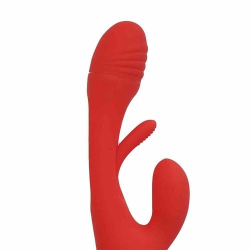Wibrator Królik Z Języczkiem 3W1 Czerwony na Arena.pl