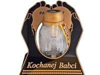 BABCIA BABCI ZNICZ LAMPION NA GRÓB SKOS DŁONIE SOLAR