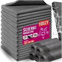 10x ŚCIERKA Z MIKROFIBRY MAGICZNA ŚCIERECZKA DO MYCIA SZYB OKIEN BEZ SMUG