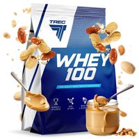 PRZEPYSZNE BIAŁKO WPC PROTEINY Trec Whey 100 2275g NA MASĘ SIŁĘ RZEŹBĘ