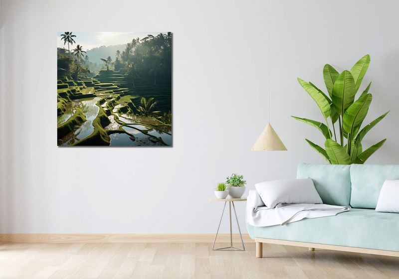 Obraz 90x90cm Zielone Sanktuarium zdjęcie 2