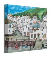 Nadmorskie Miasteczko - obraz na płótnie 30x30 cm