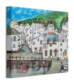 Nadmorskie Miasteczko - obraz na płótnie 30x30 cm