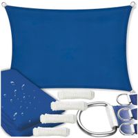 Żagiel markiza przeciwsłoneczna do ogrodu wodoodporna UV ciemny granat 4x3m