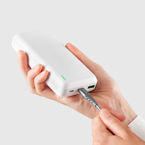 Powerbank 20000 mAh PD MicroUSB USB-C USB-A 20W - biały na Arena.pl