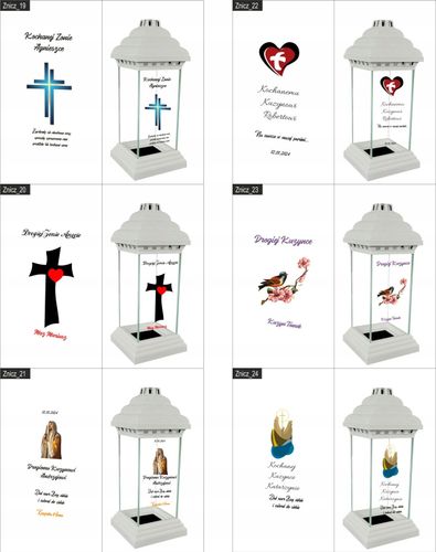 Znicz Lampion z nadrukiem grawerem dla DZIADKA na Arena.pl