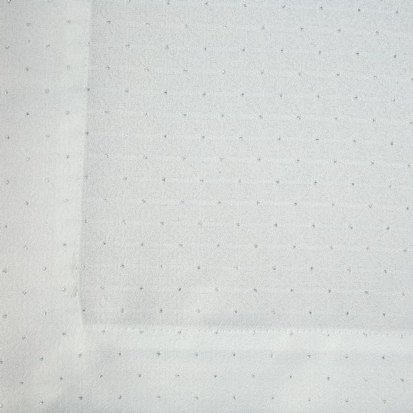Obrus dekoracyjny ELLEN 145x280 Eurofirany biały w srebrne kropki zdjęcie 3