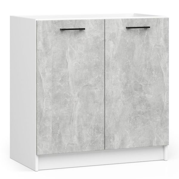 SZAFKA KUCHENNA POD ZLEWOZMYWAK OLIWIA S 80cm BIAŁA-BETON zdjęcie 1