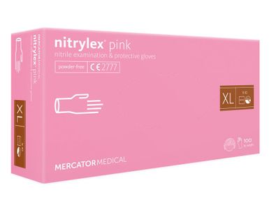 Rękawice nitrylowe nitrylex pink XL 100 szt.