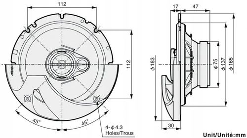 PIONEER TS-R1750S GŁOŚNIKI SAMOCHODOWE 17CM 250W na Arena.pl