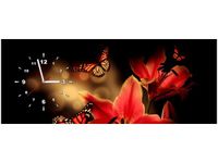 100X40CM ZEGAR MOTYLE LILIA OBRAZ