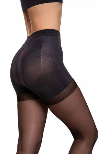 MODELUJĄCE RAJSTOPY DAMSKIE 20 DEN efekt push-up Czarne Gładkie MORAJ r.2 na Arena.pl
