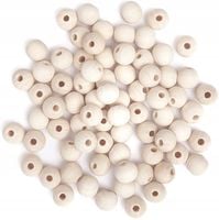 Drewniane koraliki kulki 10mm 300 sztuk.