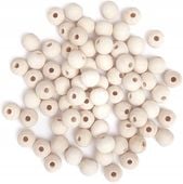 Drewniane koraliki kulki 10mm 300 sztuk.