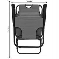 LEŻAK OGRODOWY ROZKŁADANY FOTEL TURYSTYCZNY LEŻANKA KRZESŁO NA PLAŻE MOCNY