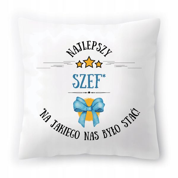 Poduszka Dla Szefa Szefunia Na Urodziny Prezent Z Nadrukiem Ze Zdjęciem zdjęcie 1