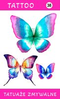 Tatuaże zmywalne Motyle