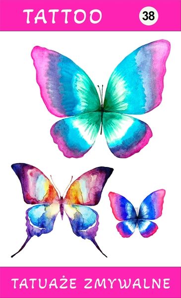 Tatuaże zmywalne Motyle zdjęcie 1
