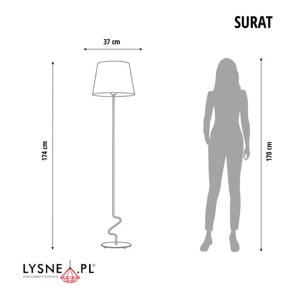 Lampa podłogowa do salonu SURAT zdjęcie 2