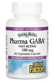 NATURAL FACTORS Stress Relax, Pharma GABA (60 kaps.)