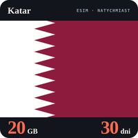 Karta eSIM Internet Katar 20 GB na 30 dni - bez rejestracji