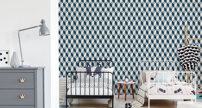 Tapeta Sześciany 3D w Stylu Retro zdjęcie 2