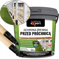 OCHRONA DREWNA PRZED PRÓCHNICĄ i gniciem do słupków DREWNIANYCH BITUM 3KG