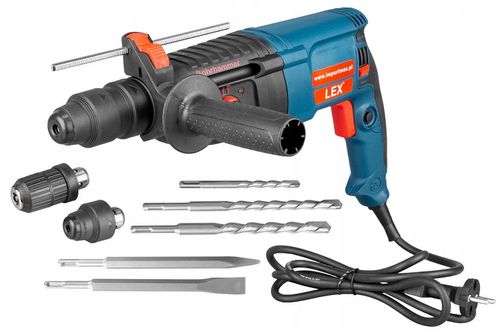 MŁOTOWIERTARKA WIERTARKA Z UDAREM MŁOT UDAROWY ZESTAW SDS + PLUS MOCNA na Arena.pl