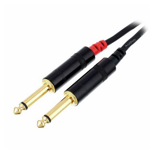 Kabel przewód audio sygnałowy Jack 6,3 mm 1,5 m pozłacany Cordial CFU PP na Arena.pl