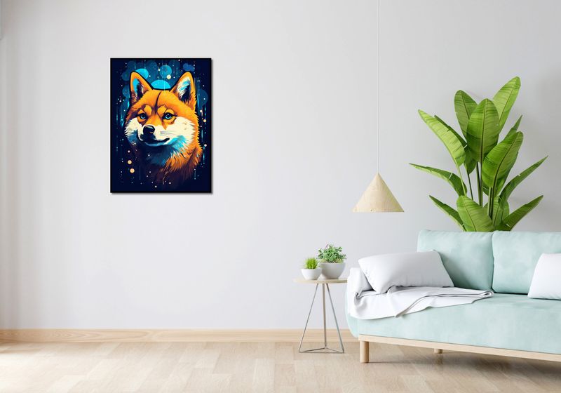Plakat 60x80cm Lisek w Kosmosie zdjęcie 4