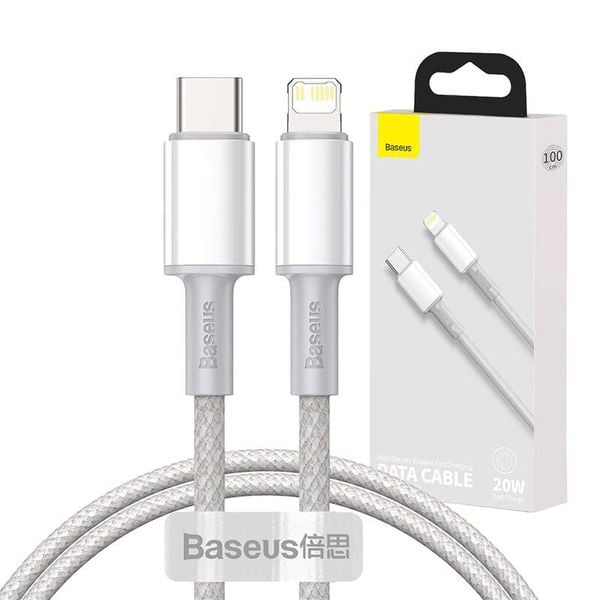 kabel usb-c do lightning baseus high density braided, 20w, 5a, pd, 1m zdjęcie 9