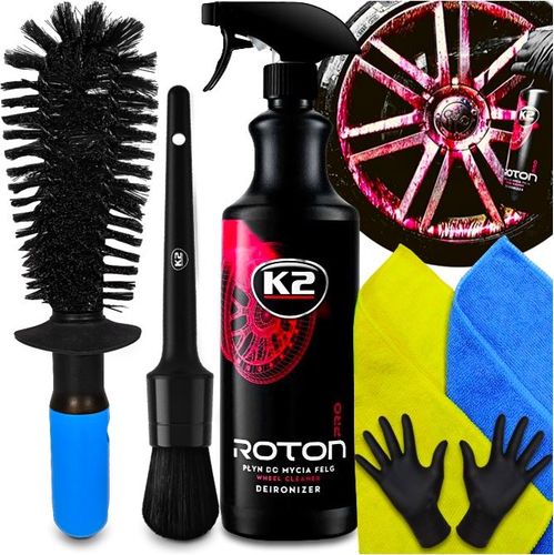 K2 ZESTAW DETAILINGOWY ROTON PRO PŁYN MYCIA FELG SZCZOTKA MIKROFIBRA na Arena.pl