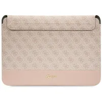 Pokrowiec Guess 4G Stripe Metal Logo na laptopa 14" - różowy