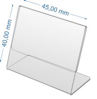 Cenówka z plexi Stojak na cenę 45 mm x 40 mm - 10szt. w zestawie