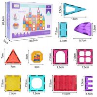 Edukacyjne Klocki magnetyczne 3D 77 elementów MalPlay