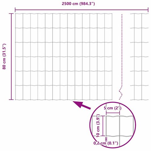 Ogrodzenie z słupkami Srebrny 0.8 x 25 m Stal na Arena.pl