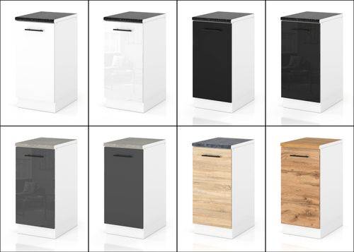 Szafka Kuchenna Stojąca Z Blatem Modułowa 40cm Spremium Dąb Wotan na Arena.pl