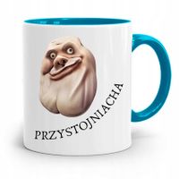 Kubek Błękitny Śmieszny Zabawny Przystojniacha Z Nadrukiem Ze Zdjęciem